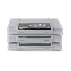 Boite Protectrice De Plastique Souple Transparente Pour Cartouche De SNES Par EvoRetro
