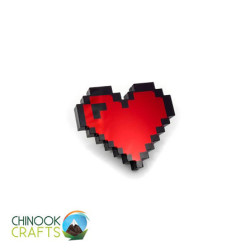 Épinglette (Pin) Par Chinook Crafts - Coeur Pixelisé Épinglette (Pin) Par Chinook Crafts - Coeur Pixelisé