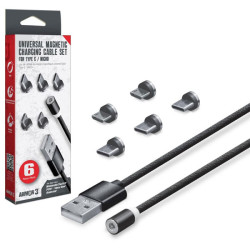 Cable De Recharge Magnétique Micro USB / Type-C Par Armor 3 - 6 Pièces Incluant Cable De 4 Pieds Cable De Recharge Magnétique Micro USB / Type-C Par Armor 3 - 6 Pièces Incluant Cable De 4 Pieds