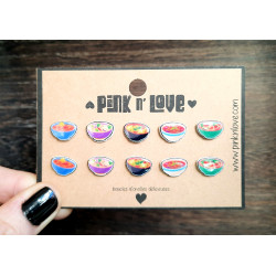 Boucles d'Oreilles Par Pink n' Love - Soupes Thaï Paquet De 5 Paires Boucles d'Oreilles Par Pink n' Love - Soupes Thaï Paquet De 5 Paires