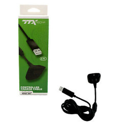 Cable De Recharge Pour Manette Xbox 360 Par TTX TECH - Noir Cable De Recharge Pour Manette Xbox 360 Par TTX TECH - Noir