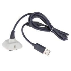 Cable De Recharge Pour Manette Xbox 360 Officiel Microsoft - Blanc Cable De Recharge Pour Manette Xbox 360 Officiel Microsoft - Blanc