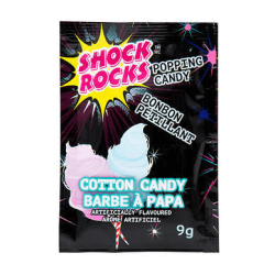 Bonbons Pétillants Shock Rocks - Barbe à Papa (9g) Bonbons Pétillants Shock Rocks - Barbe à Papa (9g)