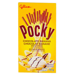 Bâton de Biscuits Pocky par Glico - Chocolat Et Bananes 70G Bâton de Biscuits Pocky par Glico - Chocolat Et Bananes 70G