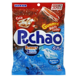 Bonbons Tendres Puchao à Saveur Cola et Soda - Sachet de 100g Bonbons Tendres Puchao à Saveur Cola et Soda - Sachet de 100g