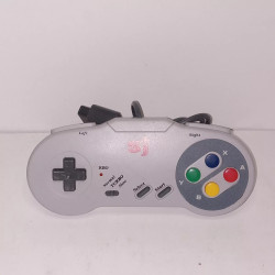 Manette Turbo Pour SNES (Super Nintendo) Par SJ - Grise