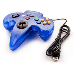 Manette Turbo Nintendo 64 / N64 Par Tomee - Bleu Manette Turbo Nintendo 64 / N64 Par Tomee - Bleu