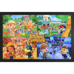 Affiche Encadrée Animal Crossing New Horizons Par Pyramid - Quatre Saisons