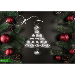 Ornement de Noël Par Chinook Crafts - Atari Space Invaders Tree