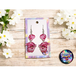 Boucles d'Oreilles Par Power Up - Cheshire Cat Boucles d'Oreilles Par Power Up - Cheshire Cat