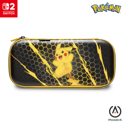 Étui De Transport Mince Pour Nintendo Switch 2 Par Power A - Noir Et Jaune Pikachu Étui De Transport Mince Pour Nintendo Switch 2 Par Power A - Noir Et Jaune Pikachu