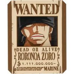 Diorama Paper Theater One Piece Par Ensky - Roronoa Zoro Wanted