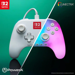 Manette Advantage Lumectra Avec Fil USB Pour Nintendo Switch 2 Par PowerA - Blanc Manette Advantage Lumectra Avec Fil USB Pour Nintendo Switch 2 Par PowerA - Blanc