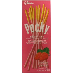 Bâton de Biscuits Pocky par Glico - Fraise 25g Bâton de Biscuits Pocky par Glico - Fraise 25g