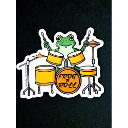 Autocollant Frog N Roll Par Turbidus Illustration