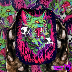 Autocollant Miaou-gnifique Par Cats Of Chaos - Chat Venimeux Phosphorescent